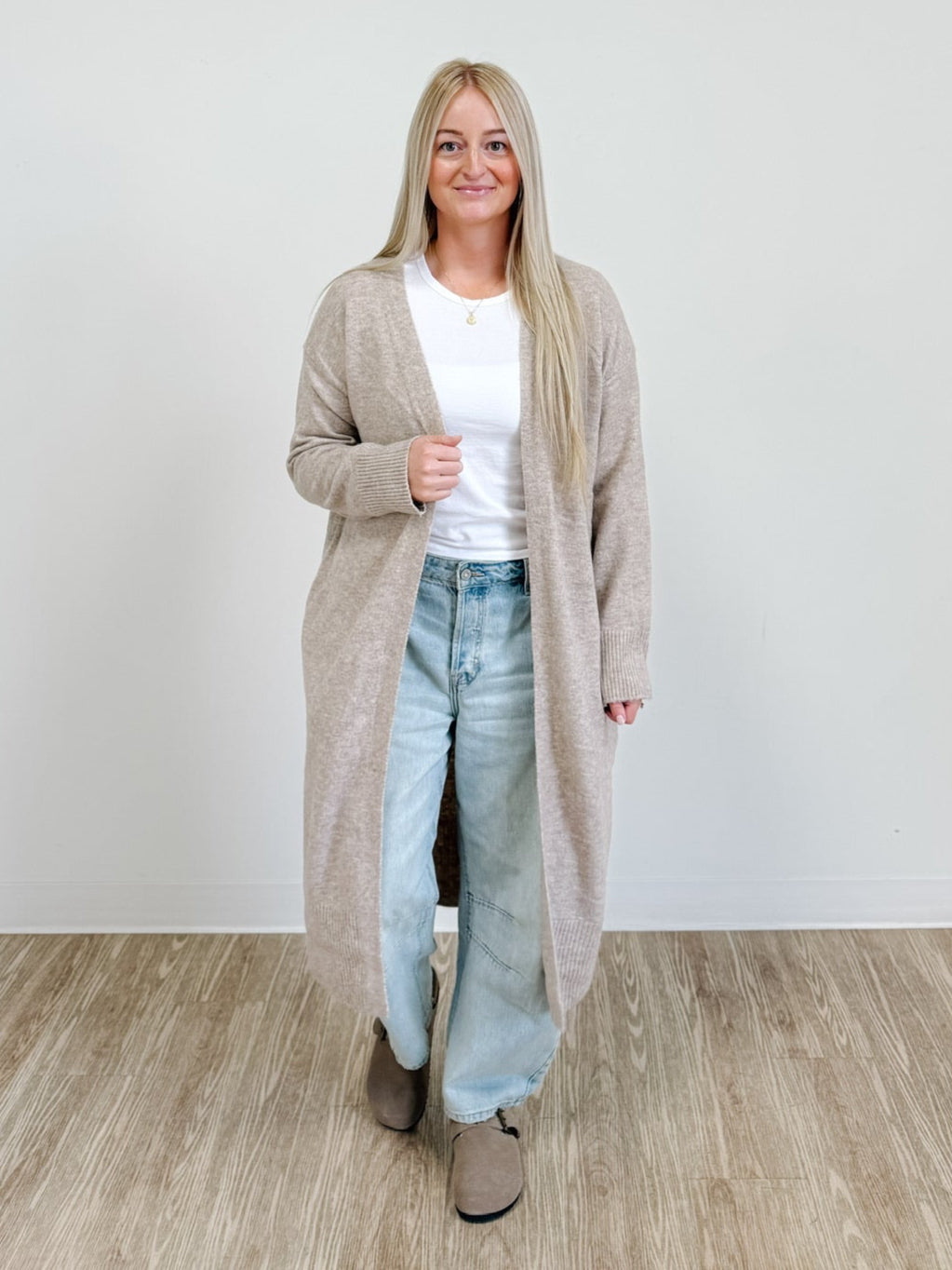 Longline Open Cardigan