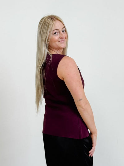 Button Detail Sweater Vest