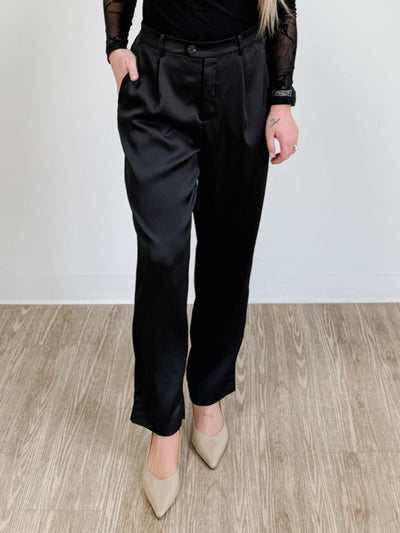 Straight Leg Satin Pant