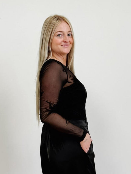 Burnout Patterned Bodysuit