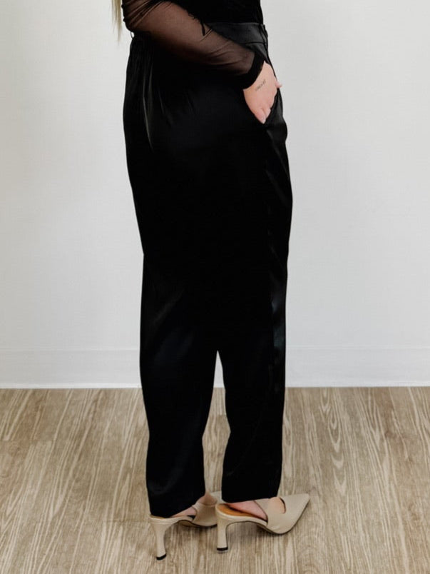 Straight Leg Satin Pant