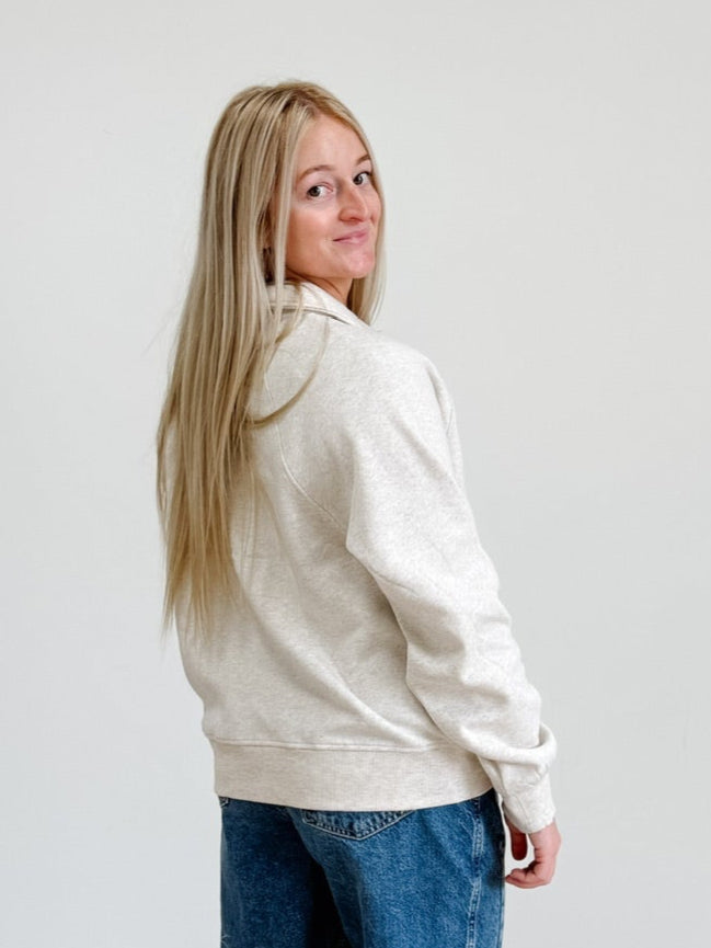 Priscilla Top in Heather Oatmeal