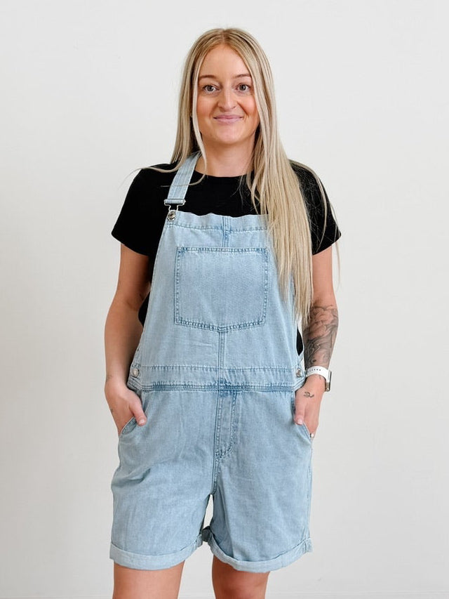 Denim Short Overalls