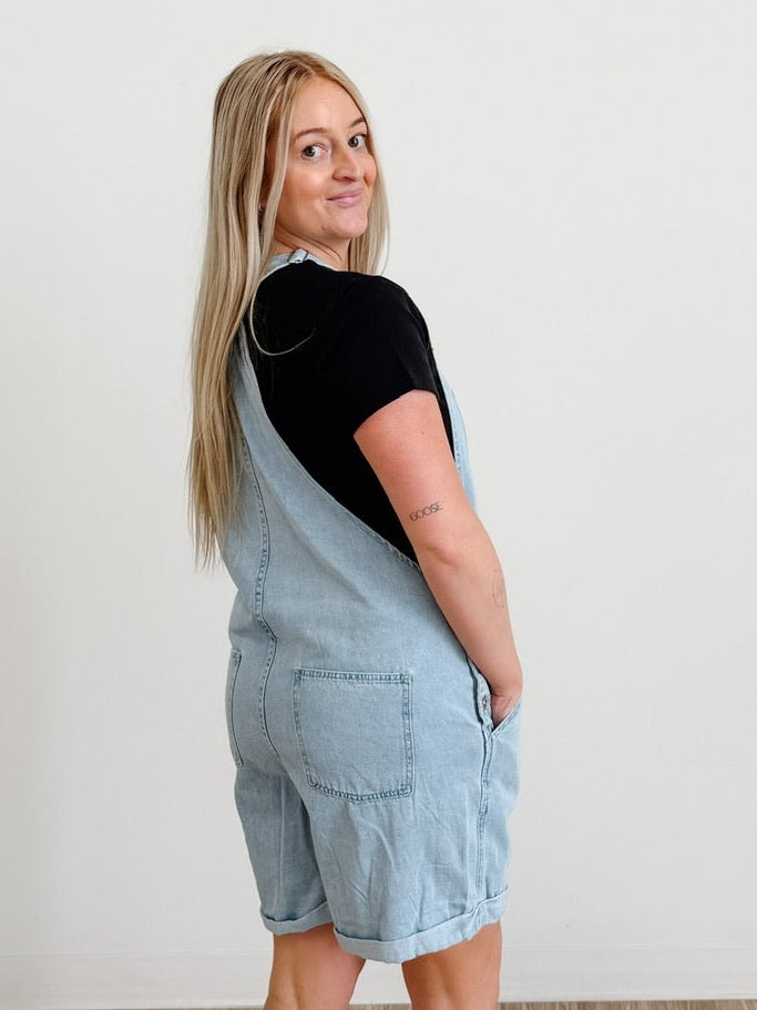 Denim Short Overalls