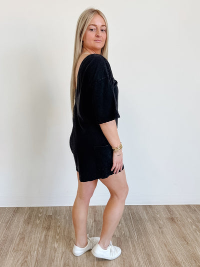 The Danica Romper in Black