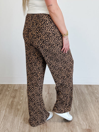 The Lenny Leopard Wide Leg Pants
