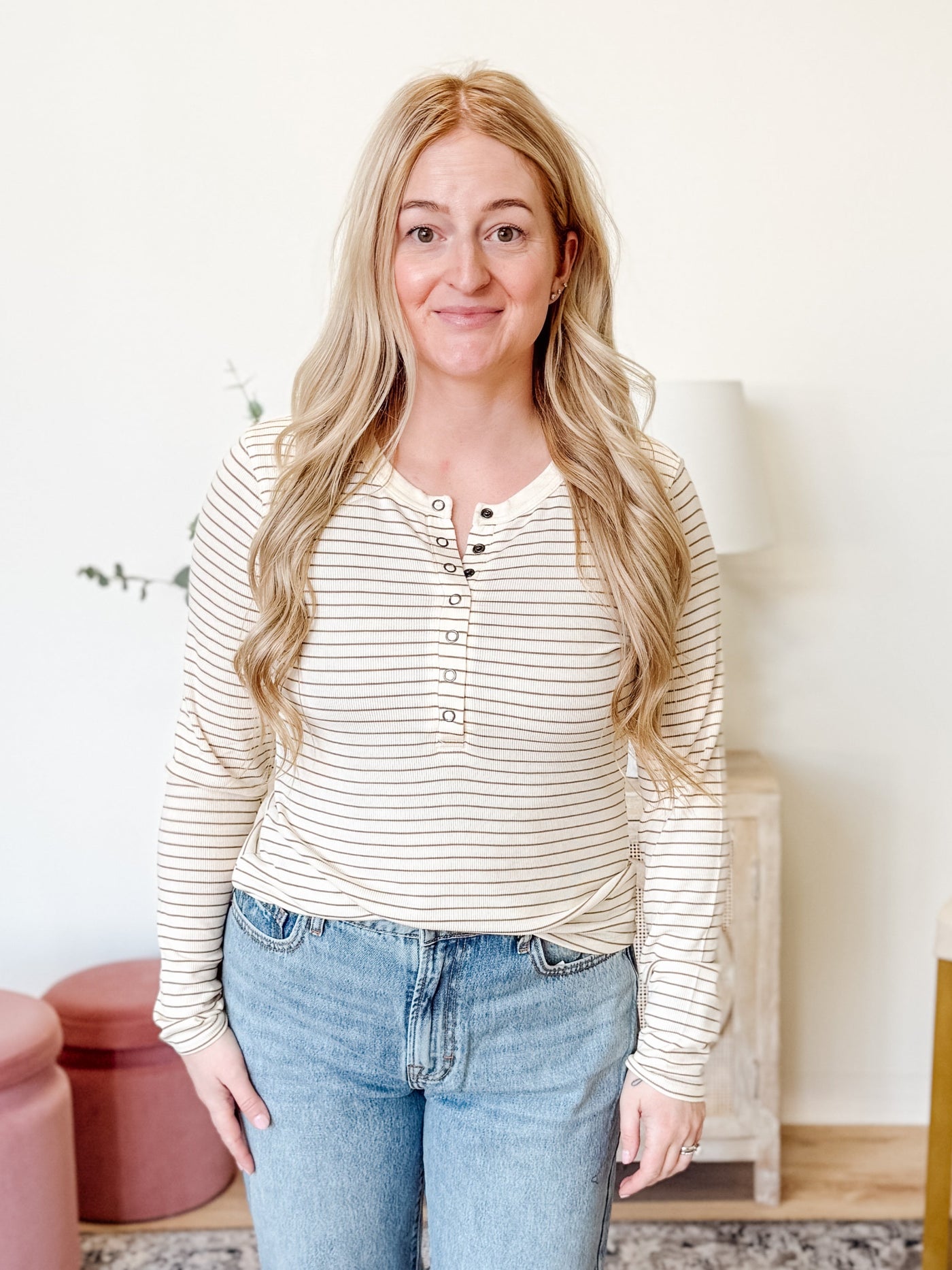 Addie Top in Oak Stripe