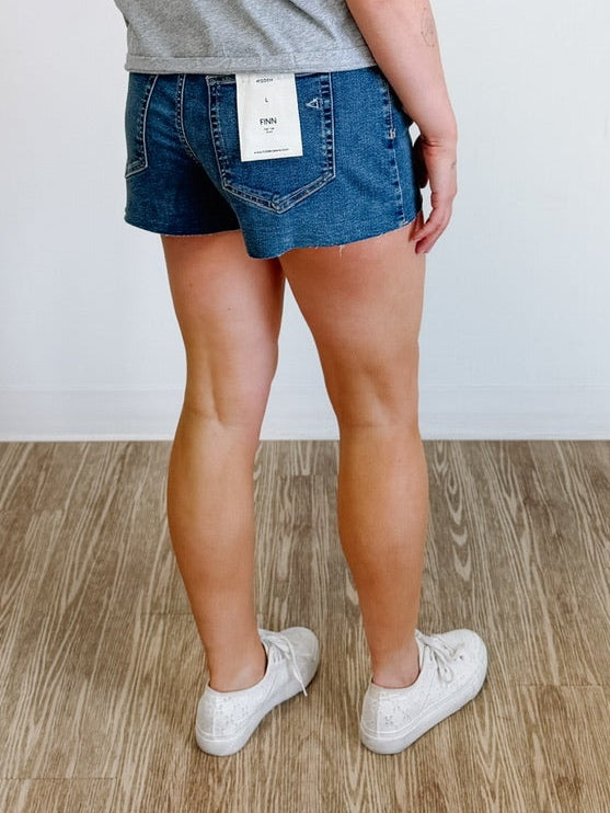 High Rise Shorts in Medium Dark Denim