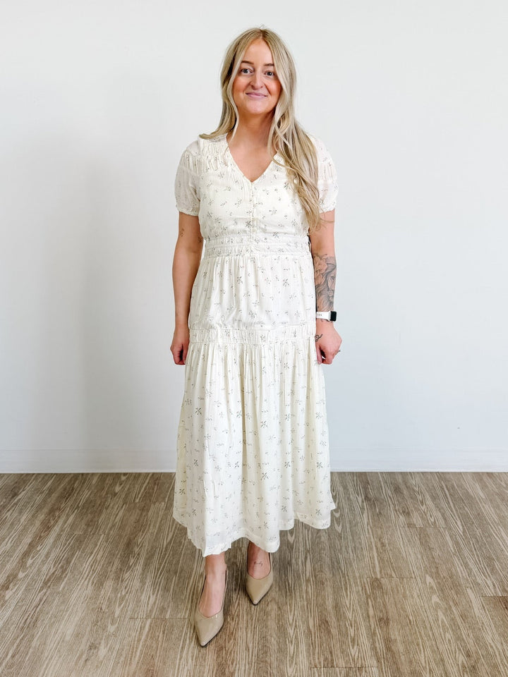 Short Sleeve V-Neck Dress With Pockets