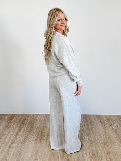 The Sandy Scuba Matching Set in Heather Grey