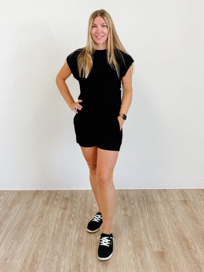 Offset French Terry Lounge Shorts In Black