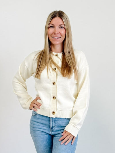 Eliza Cardigan in Ivory