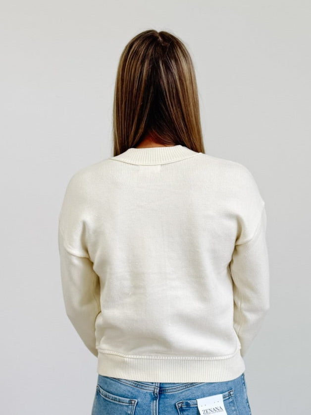 Eliza Cardigan in Ivory