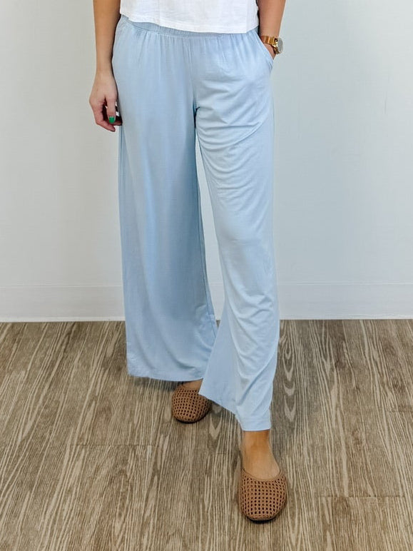Viscose Modal Cropped Wide Leg Pants