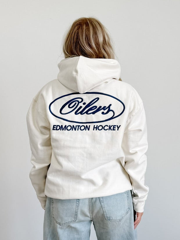 Edmonton Oilers Triple Double Foundation '47 Hoodie in Sandstone