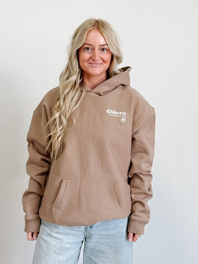 Edmonton Oilers Triple Double Foundation '47 Hoodie in Brown