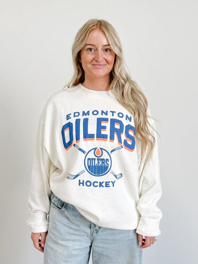 Edmonton Oilers Golden Age '47 Arch Cloud Oversized Sweatshirt
