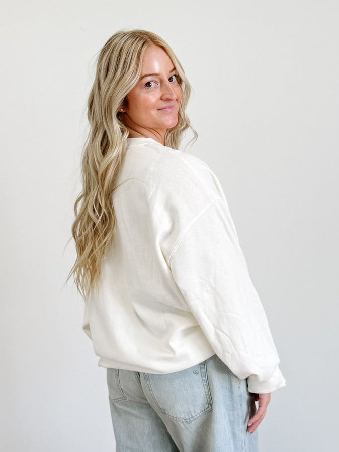 Edmonton Oilers Golden Age '47 Arch Cloud Oversized Sweatshirt