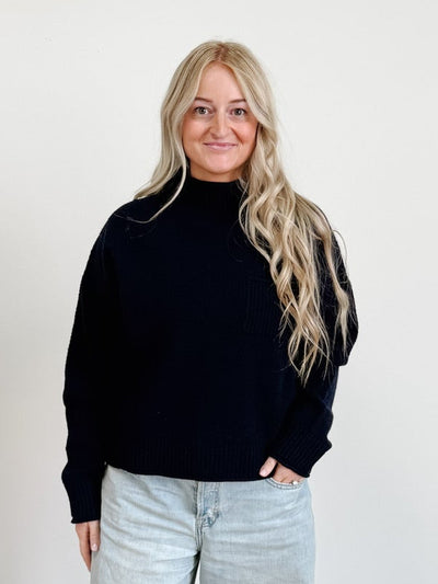 Mock Neck Long Sleeve Sweater