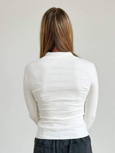 Half Zip Knit Top