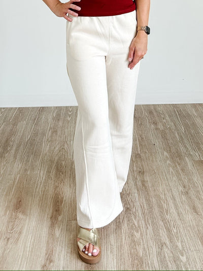 Wide Leg Jogger in Cake Batter