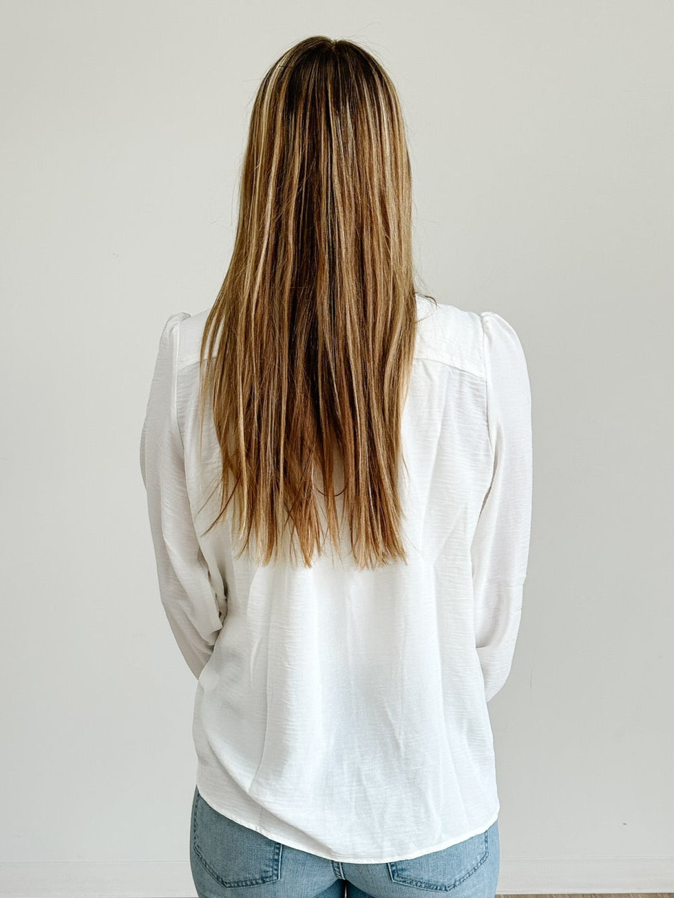 Relaxed Button Front Blouse