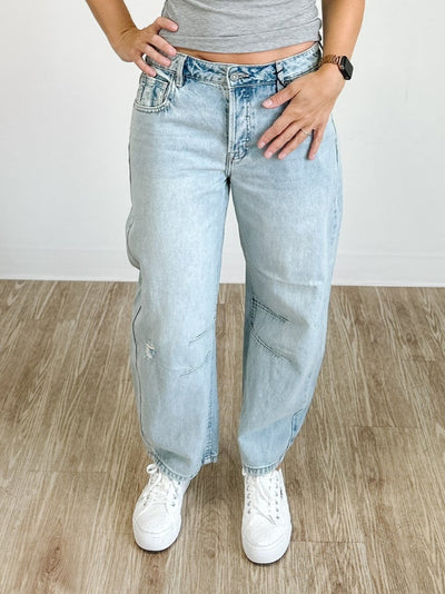 Sammi Crop Barrel Fit Jeans