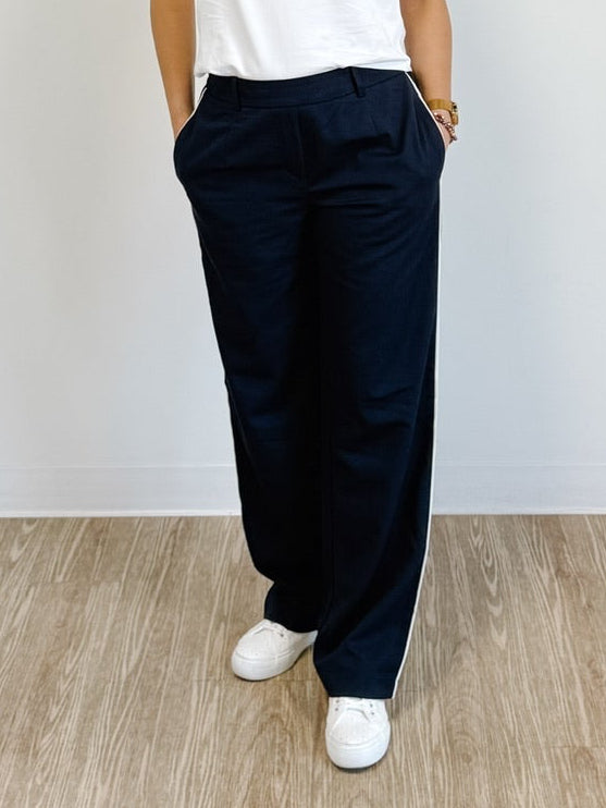 Nila Straight Leg Pant With Pipping