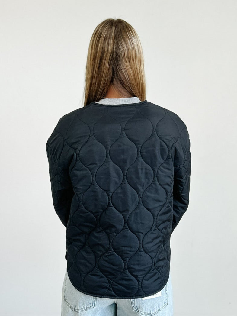 Sabine Long Sleeve Quilted Tie Jacket