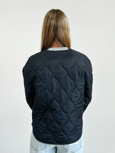 Sabine Long Sleeve Quilted Tie Jacket