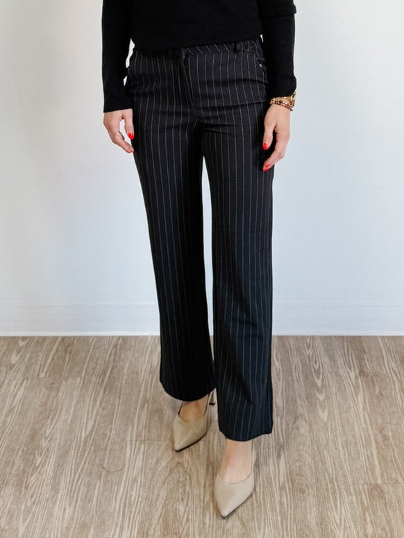 Zamira Slim Straight Striped Pant
