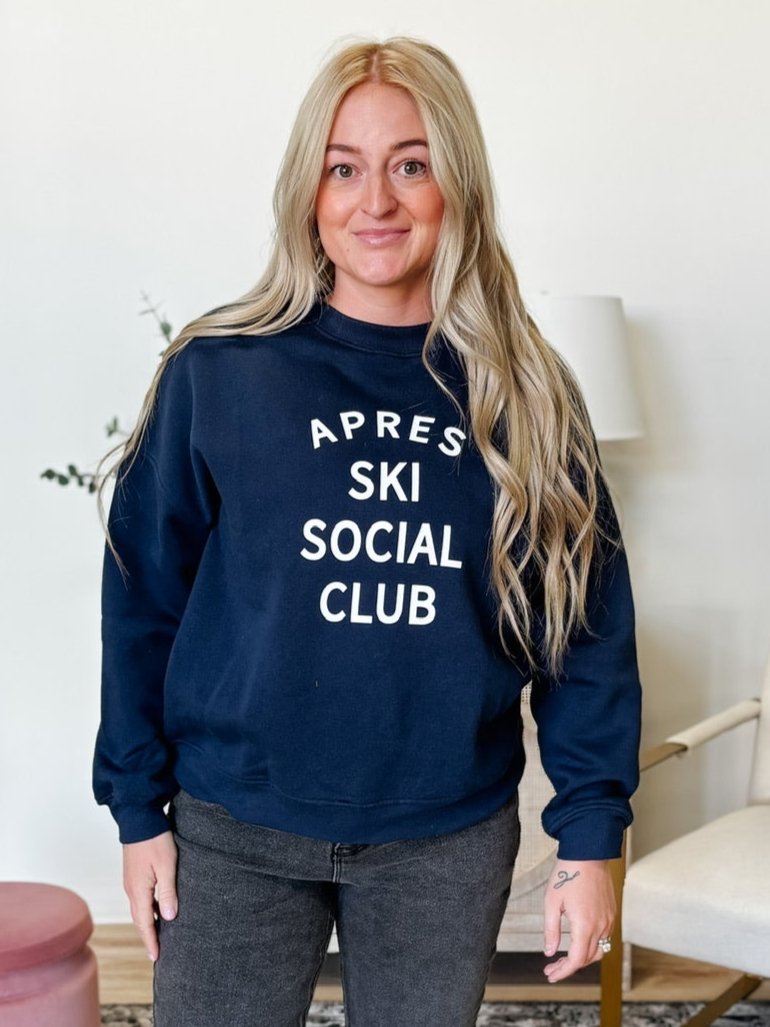 Apres Ski Club Graphic Sweater in Navy