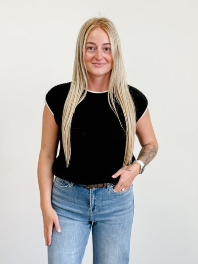 Sarah Top in Navy