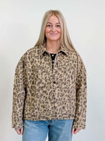 Free People Opal Swing Printed Denim Jacket