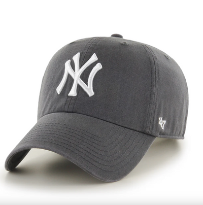 NY Yankees Clean Up Baseball Cap in Dark Grey