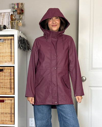 FB X CBSTYLED Malou Coated Jacket in Wine