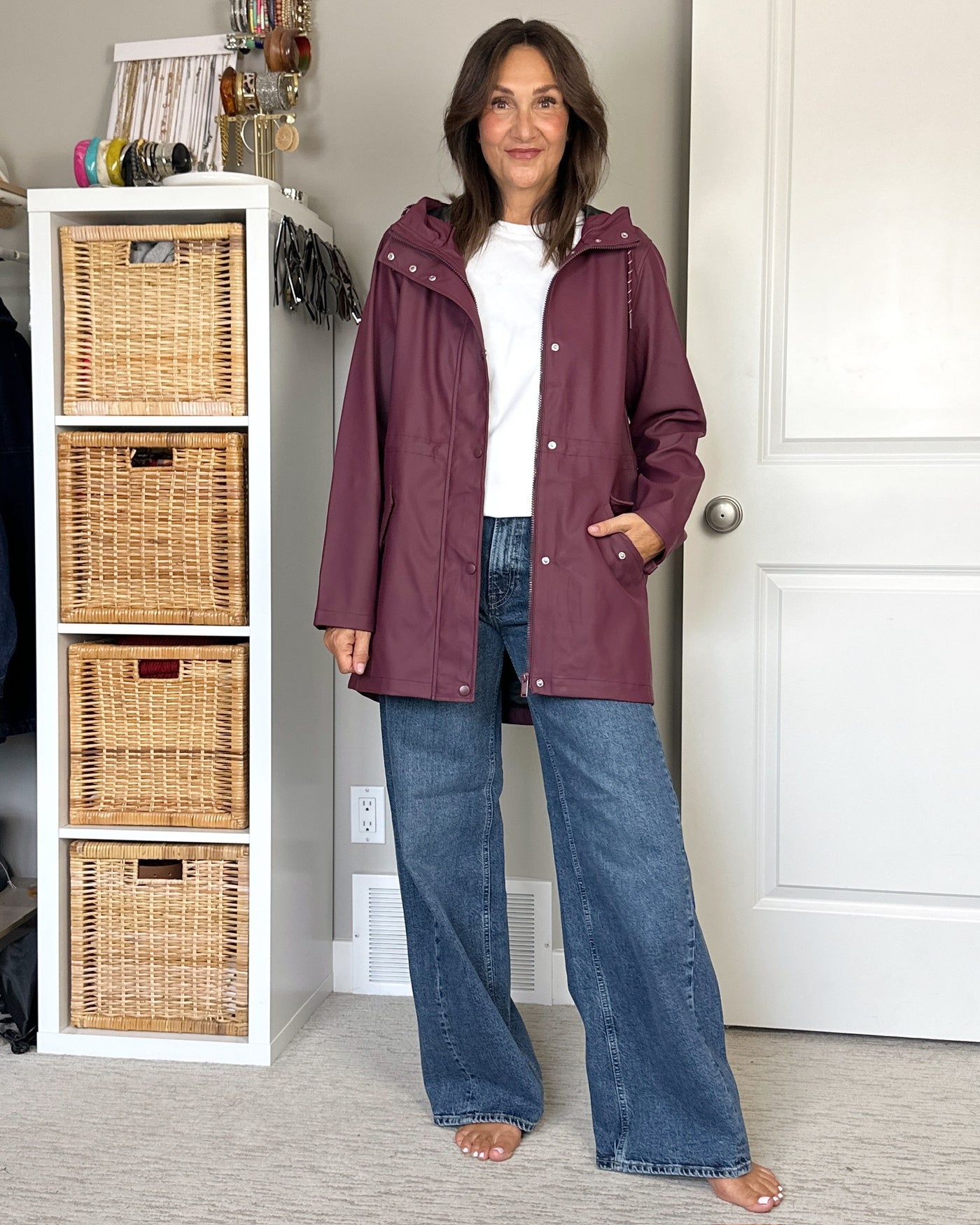 FB X CBSTYLED Malou Coated Jacket in Wine