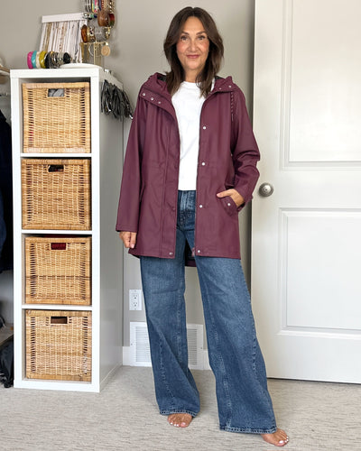 FB X CBSTYLED Malou Coated Jacket in Wine