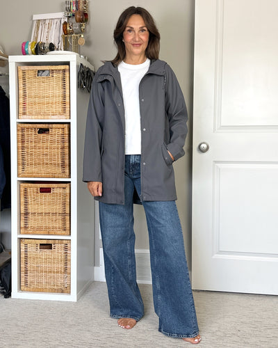 FB X CBSTYLED Malou Coated Jacket in Asphalt