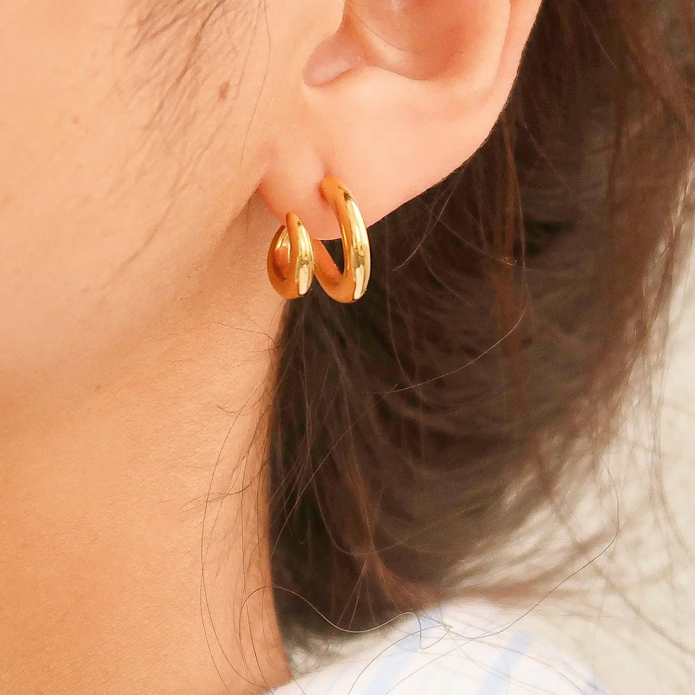 Double C Hoop Earring