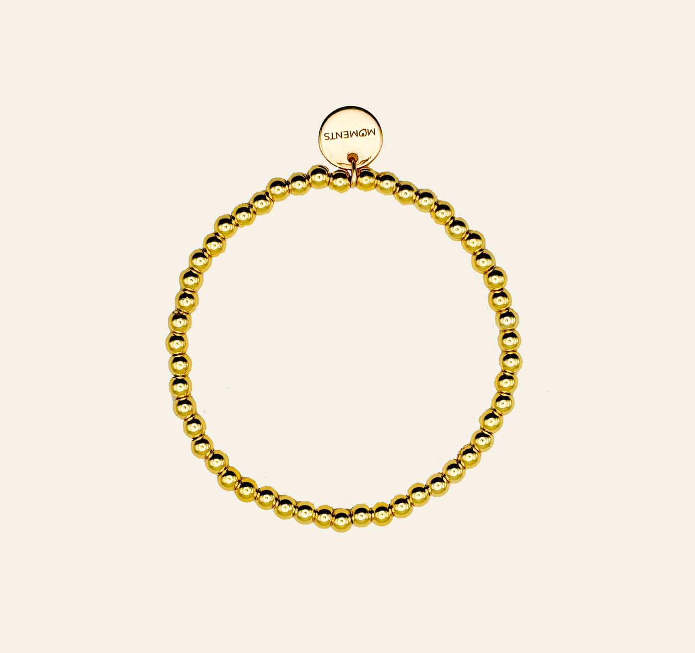 3mm Stackable Gold Beaded Bracelet