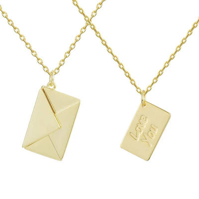 The Love Letter Necklace in Gold