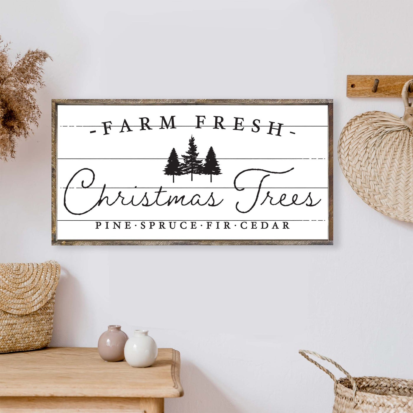 Farm Fresh Christmas Trees Wood Sign