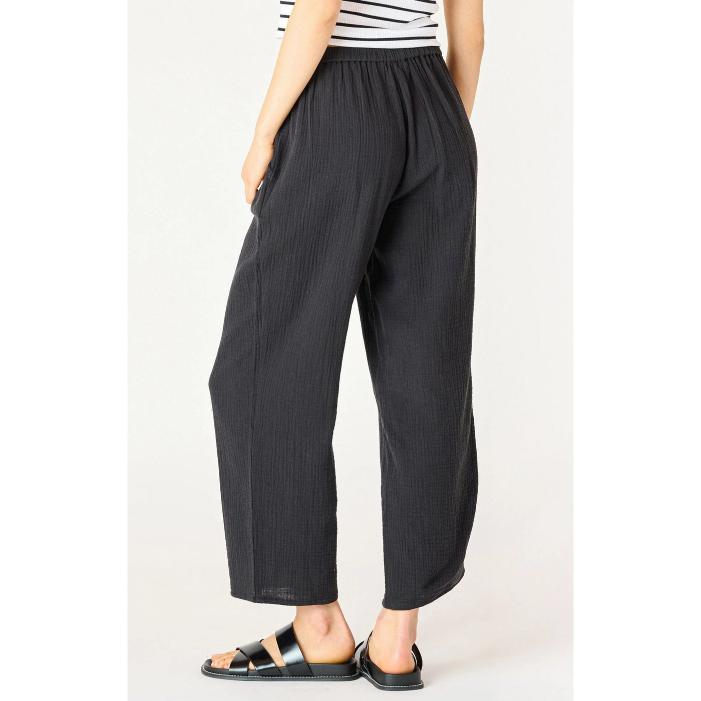 DEX Pull On Textured Pants in Black