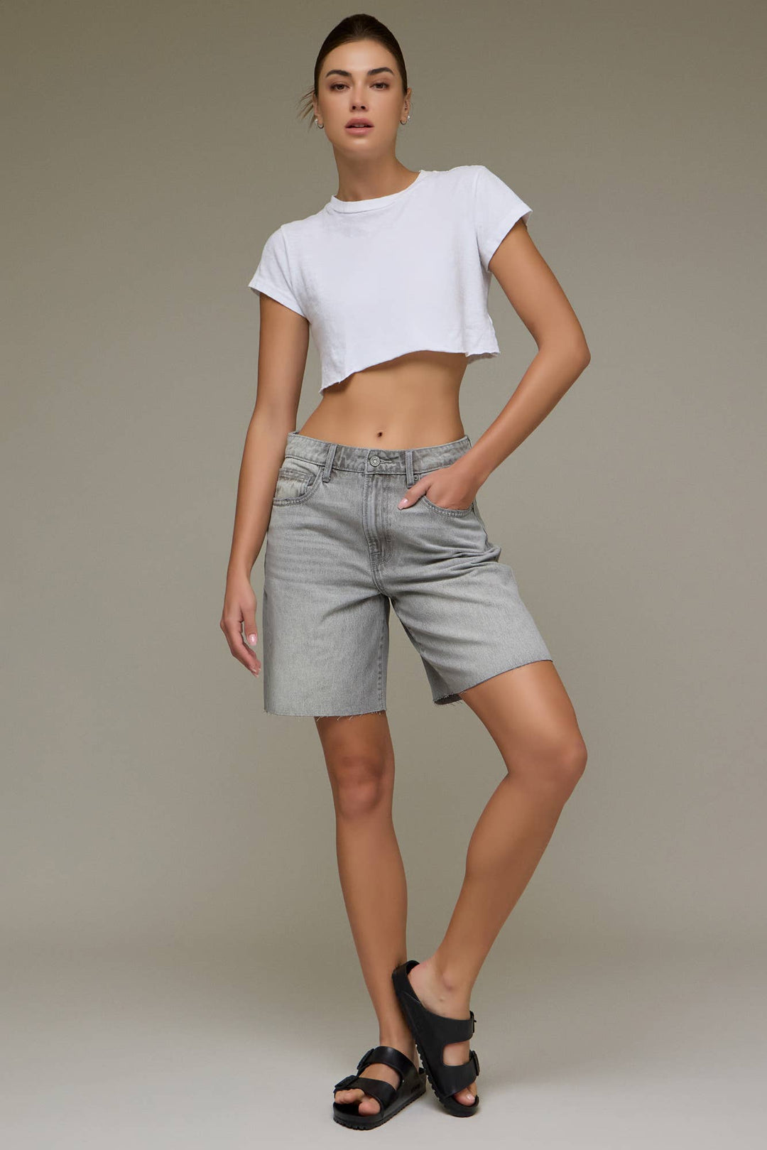 Low Slung Bermuda Shorts