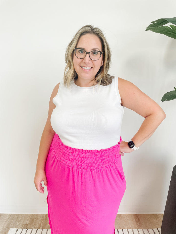 Playful Maxi Skirt in Fuchsia