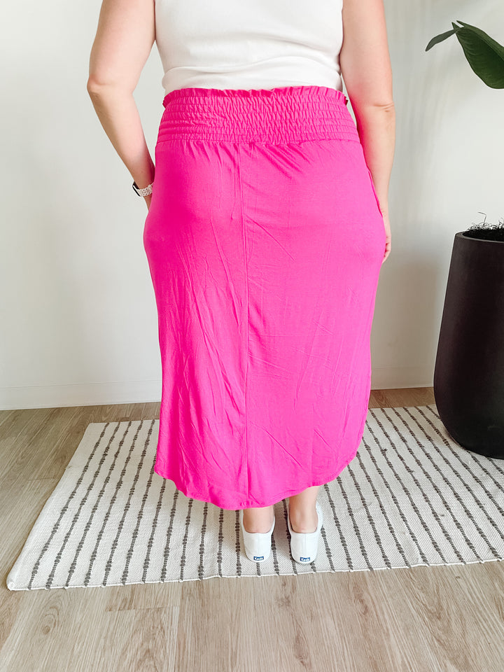 Playful Maxi Skirt in Fuchsia