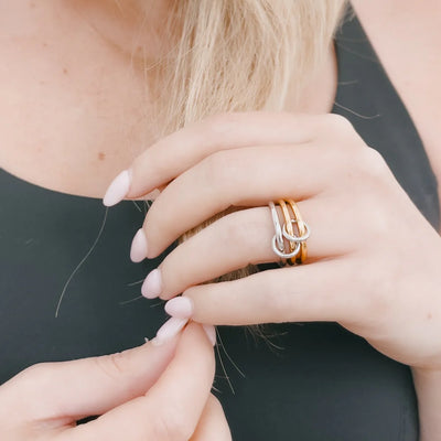 MILLIE MIXED METALS STACKED RING