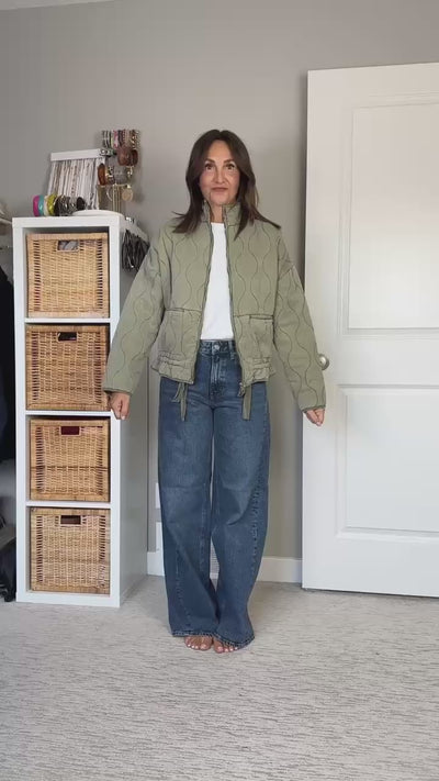 FB X CBSTYLED Drawstring Quilted Jacket