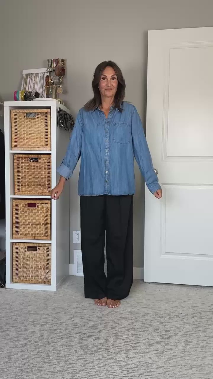 FB X CBSTYLED Washed Denim Shirt With Pocket